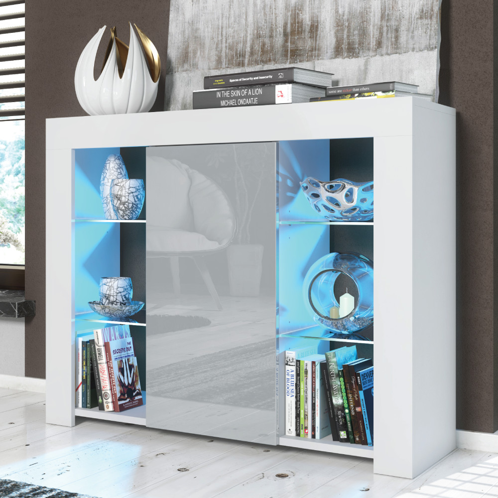 Modern Sideboard Display Cabinet Cupboard TV Stand Living Room High Gloss Doors