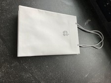 Genuine Apple Store Logo Paper Bag Shopping Gift Bag Tote White