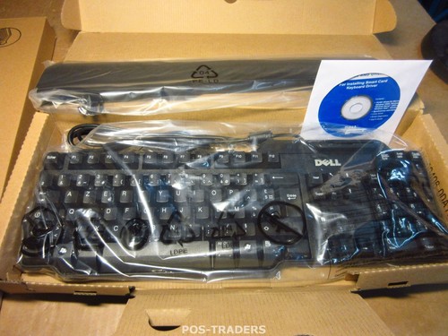 DELL KW224 Tastaur Keyboard French FR AZERTY USB Schwarz Clavier INCL CD NEW