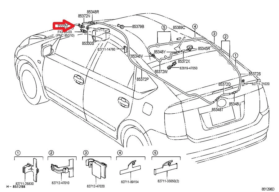 04 - 11 TOYOTA PRIUS LAVADORA DE PÁRA-BRISA TRASEIRA FLUIDO MOTOR BOMBA NOVA EM FOLHA - Imagem 4 de 4