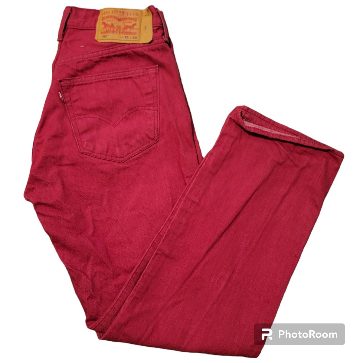 Levi's 501 XX Jeans Mens 32x32 Straight Button Fly Red