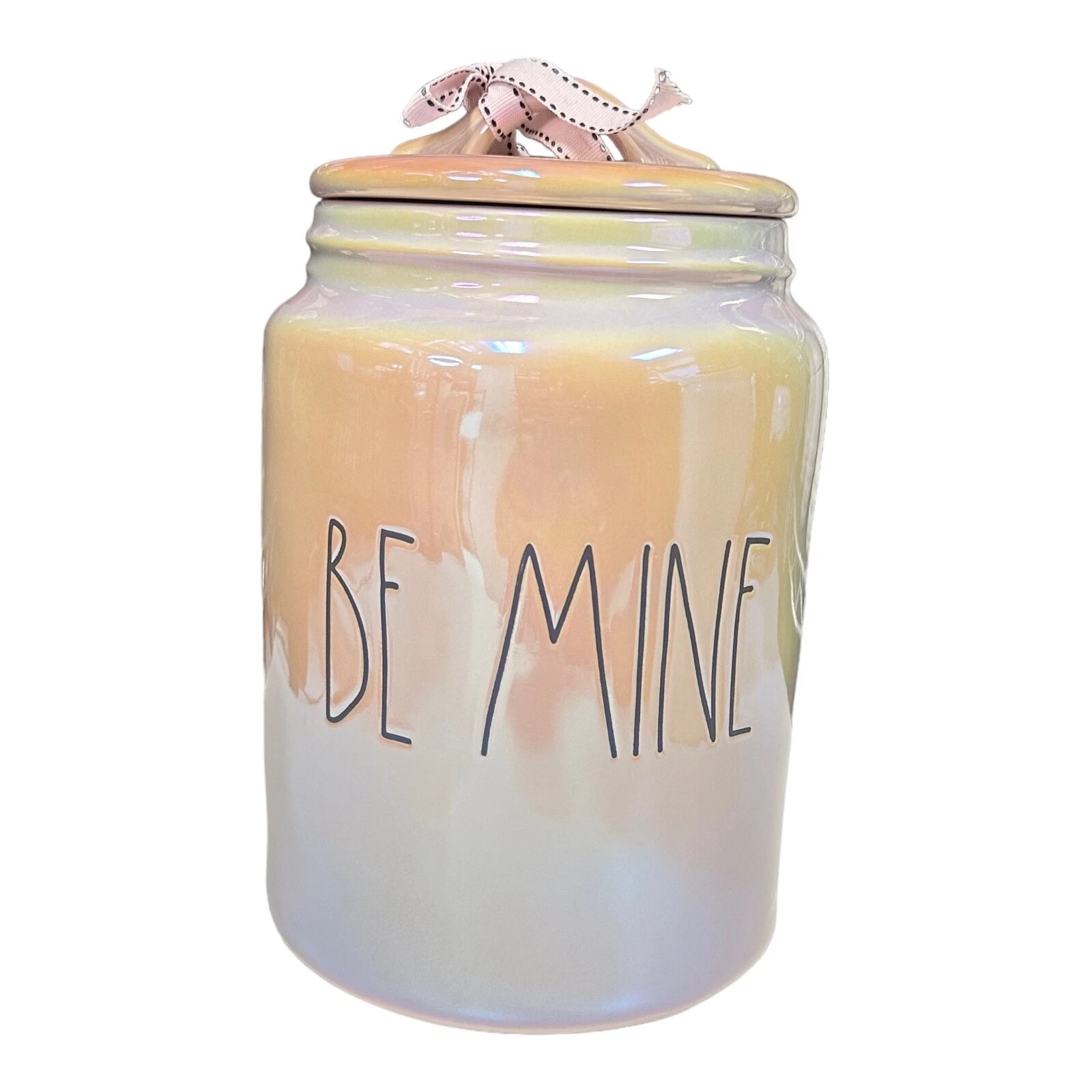Rae Dunn "BE MINE" Iridescent Large Canister