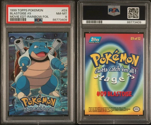 Blastoise 9 - PSA 8 - Topps Series Rainbow Foil - Pokemon Card