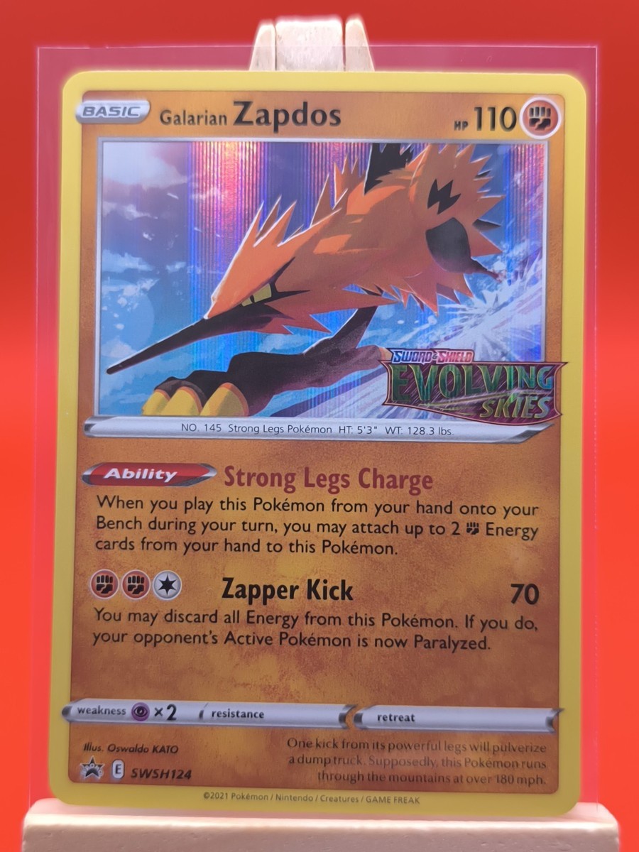 Galarian Zapdos SWSH124 Evolving Skies Prerelease Holo Rare Promo Pokemon Card | eBay Galarian Zapdos SWSH124 Evolving Skies Prerelease Holo Rare Promo Pokemon Card | eBay