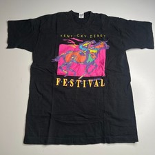 90s Vintage Kentucky Derby Festival T-Shirt 1996   Fruit of the Loom   Size L