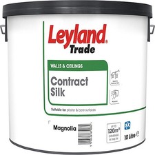 Leyland Trade Magnolia Silk Emulsion Paint 10L Interior Walls Ceilings UK Clean 4.10 per litre