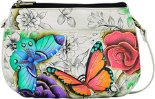 Stylish Genuine Leather Crossbody Bag with Multi-Compartment Organizer