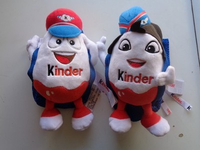 2 Set Kinder Surprise Stewardess 9'' Plush Toy Kids at Heart w/ Backpack