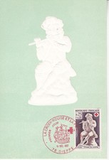 Carte 1er jour Croix Rouge et la Poste Joueur de Flûte 1967 2