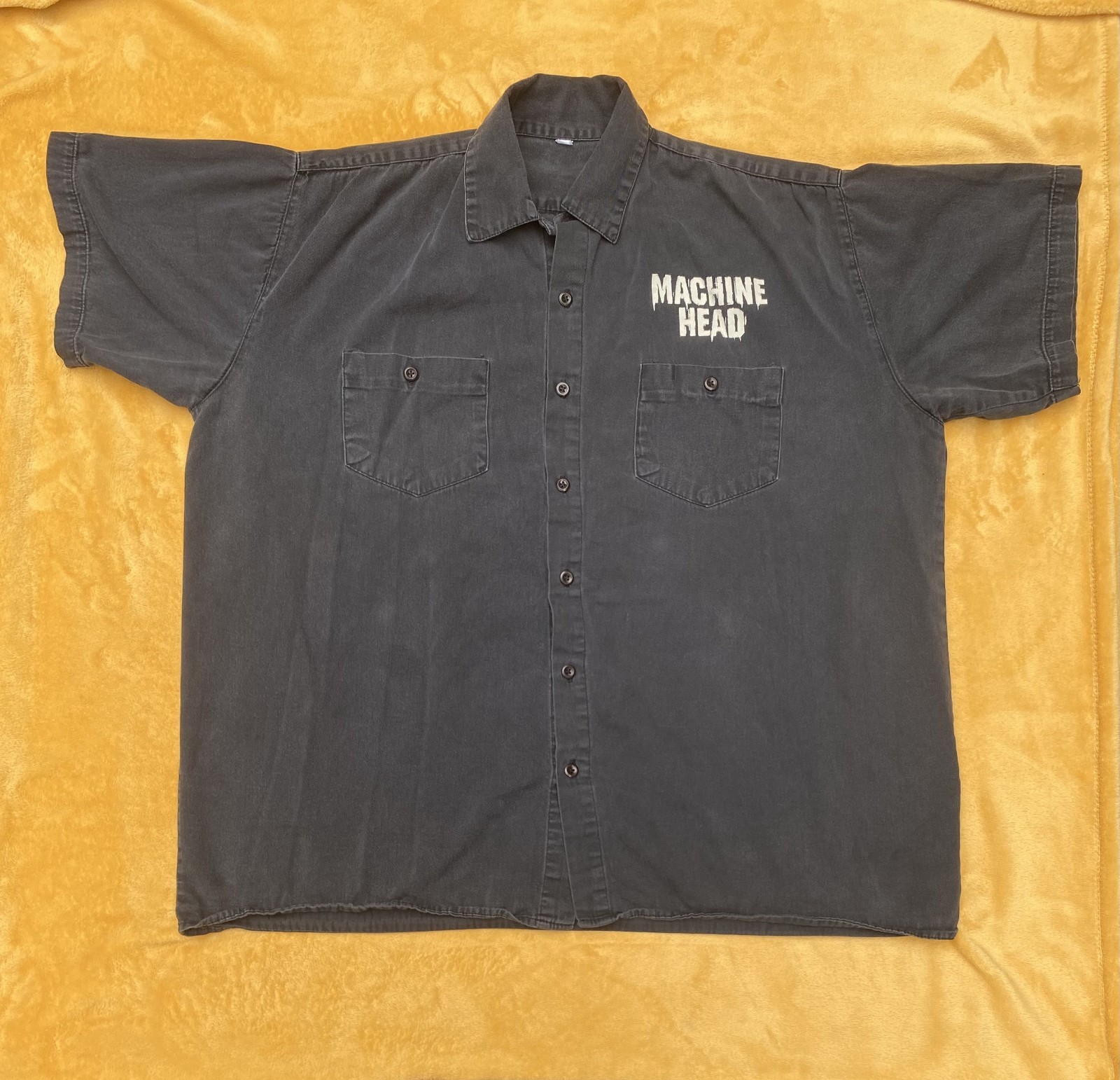 Vintage Machine Head Band Work Shirt XL Black Dickies Nu Metal Heavy Metal 90s