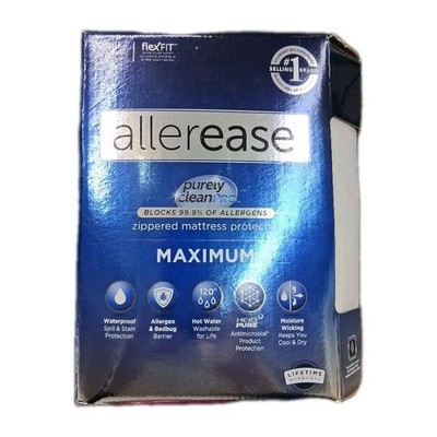 Allerease Zippered Mattress Protection Waterproof Allergen Barrier FULL Cover