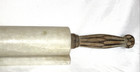 Vintage White Marble Rolling Pin Rustic Rare Wood Handles Baking Kitchen Tool — photo 4