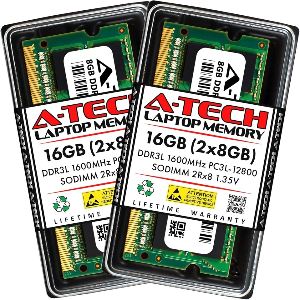A-tech 16GB DDR3 RAM Kit 1600MHz SO-DIMM Notebook Memory - Image 3 of 4