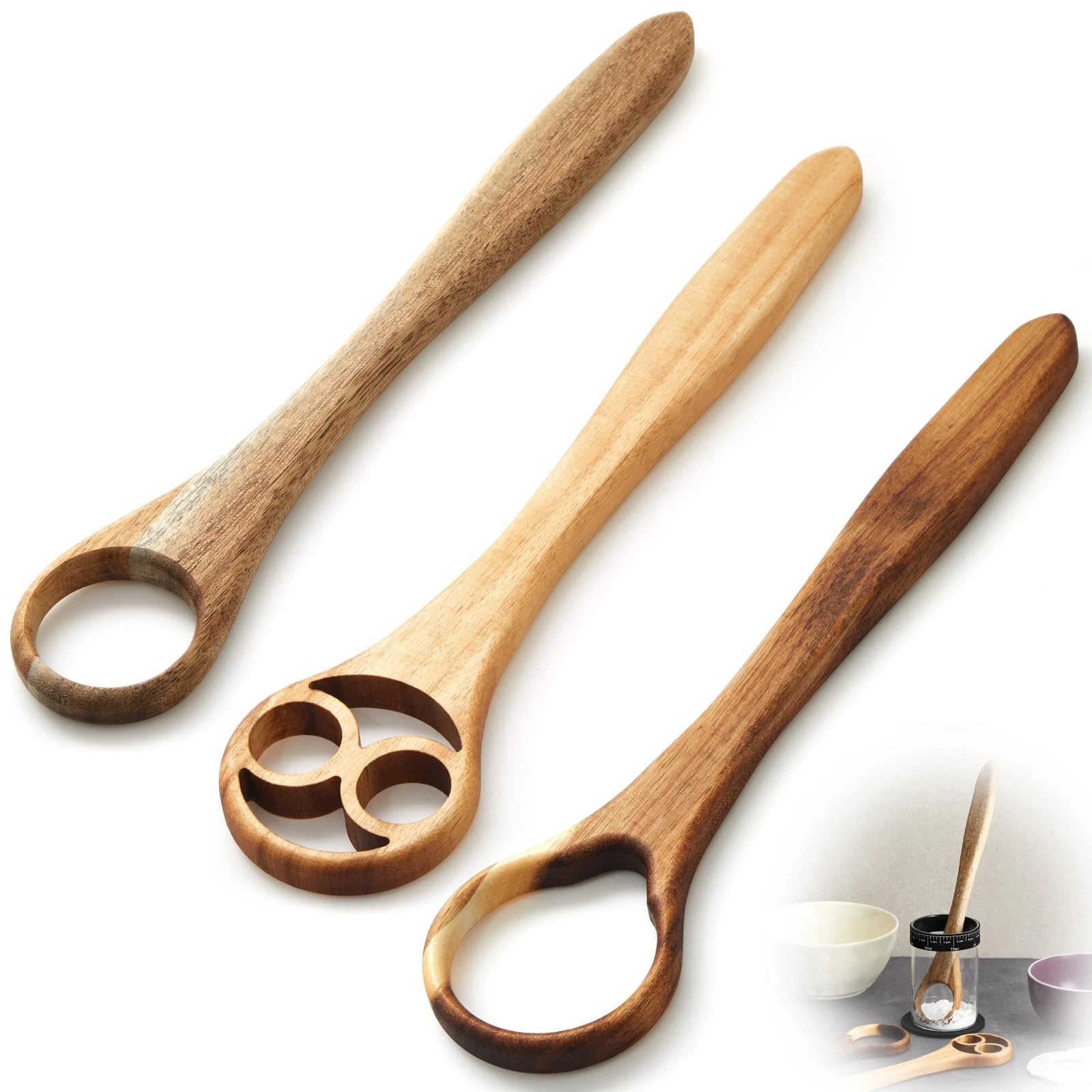 3 Pcs 13 Inch Dough Whisk, Acacia Wooden Danish Bread Whisking Tool for Mixin...
Opens in a new wind