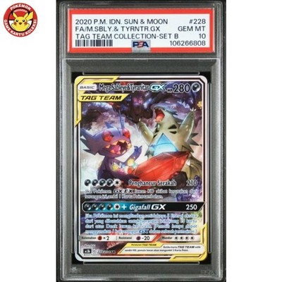 PSA 10 Mega Sableye & Tyranitar 228 SR Pokemon TCG Tag Team