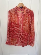 Gordon Smith Women’s Pink Floral Paisley Button Up Blouse. Size 16 UK