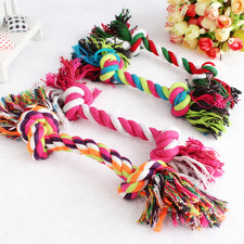 Durable Braided Rope Dog Toy   Cotton Tug-of-War  Chew Toy with Knots