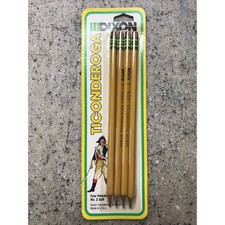 Vintage NOS 4 Pack Dixon Ticonderoga 1388-B-2 No. 2 Soft Pencils USA Made Rare!