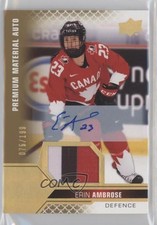 2022 Team Canada Juniors Premium Signatures /199 Erin Ambrose #53 Patch Auto 0y3