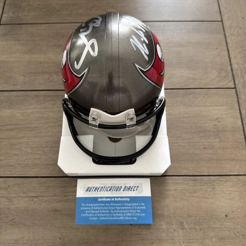 Tom Brady & Rob Gronkowski Tampa Bay Buccaneers Autographed Mini Helmet W/COA