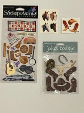 Western Scrapbook Stickers Lot – Jolee’s Boutique, Stickopotamus, Mrs. Grossman