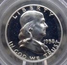 1958 Proof *FRANKLIN* Silver Half Dollar 50c PCGS PR67 CAM #385 **CAMEO** ECC&C