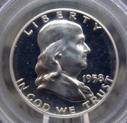 1958 Proof *FRANKLIN* Silver Half Dollar 50c PCGS PR67 CAM #385 **CAMEO** ECC&C