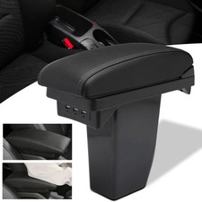 ⭐Armlehne Aufbewahrungsbox Auto Für Peugeot 2008 aus schwarzem Leder Zweilagige