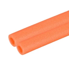 2Pcs 3/8"(10mm)IDx3.3FTx0.79" Pipe Insulation Foam Tube Pool Noodles Orange
