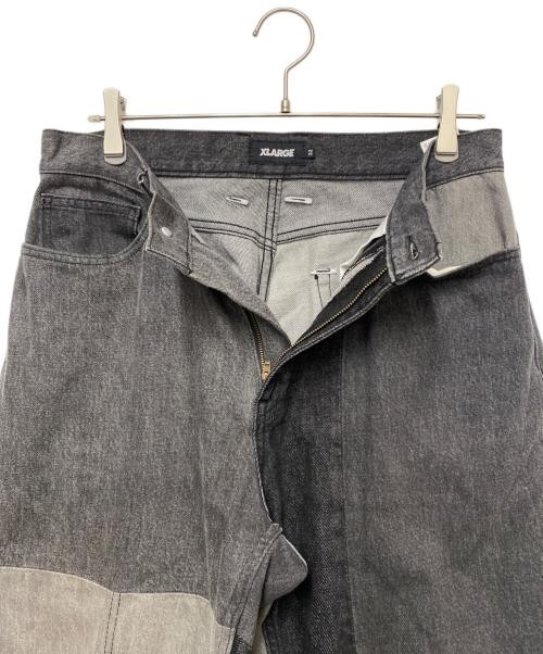 X-LARGE                    Patchwork denim pants … - image 4