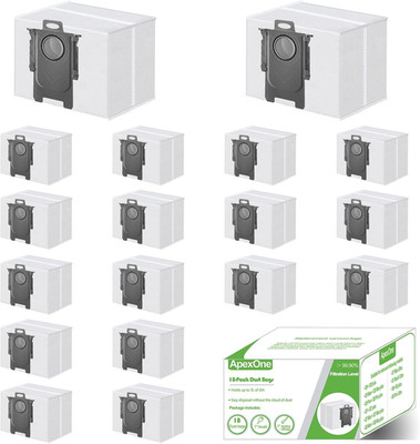 18 Pack Q10 Q7 Q5 Dust Bags for Roborock Q7 M5+, Q10 S5+/Q10 X5+, S8+, S8 Pro Ul
