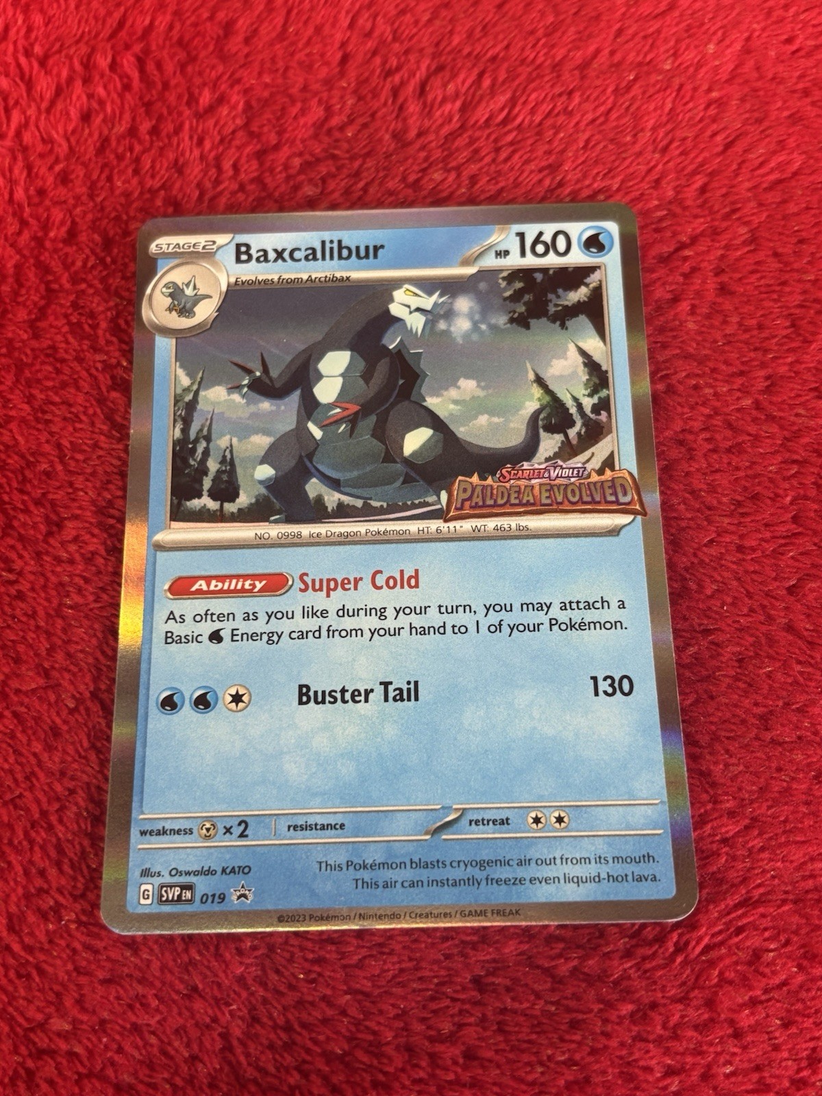Baxcalibur -  (Prerelease) 019 Pokemon SV: Scarlet & Violet Promo Cards Nm-