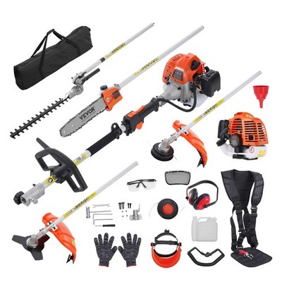 5-in-1 Heckentrimmer Benzin-Heckenschere 26CC Langstielheckenschere 0,54L