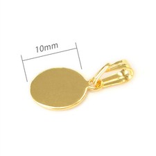 Round Glue-On Pendant Base 10mm (5 pcs)