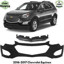 Front Bumper Cover Fascia & Grille Assembly Kit For 2016-2017 Chevrolet Equinox