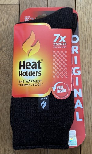 HEAT HOLDERS - Men's Thermal Heat Weaver Knitted 2.3 TOG Gloves, Black