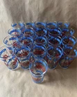 Set Of 21 Vintage 1970’s Tiffany Style Glass Pepsi-Cola Glasses