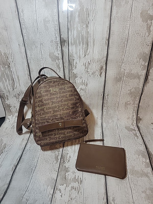 Juicy Couture Backpack - Brown Monogram Juicy Couture Monogram Brown and Black Mini | Mercari main image 4