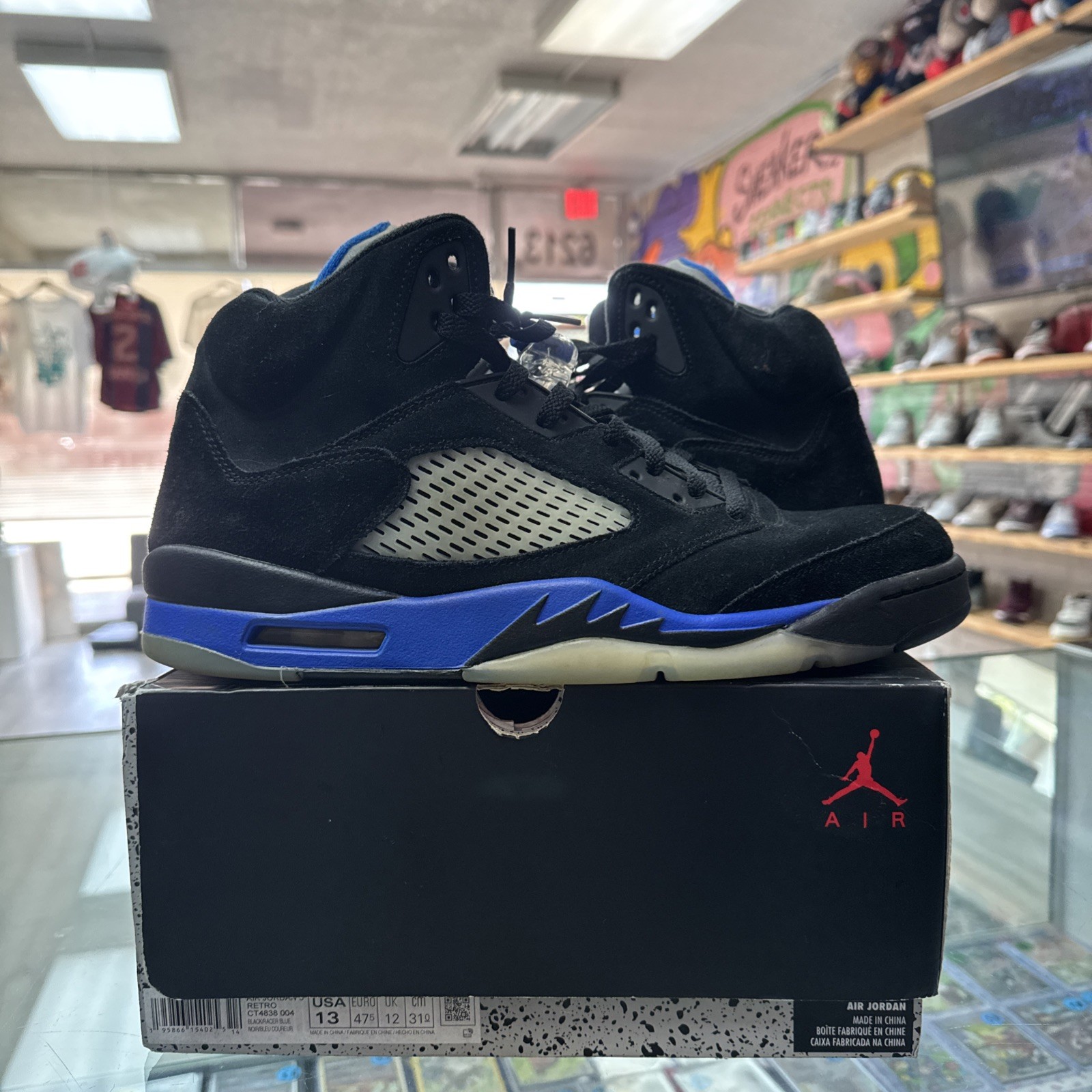 Size 13 - Jordan 5 Retro Mid Racer Blue