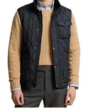 Polo Ralph Lauren Mens The Beaton Quilted Utility Vest . Black Large