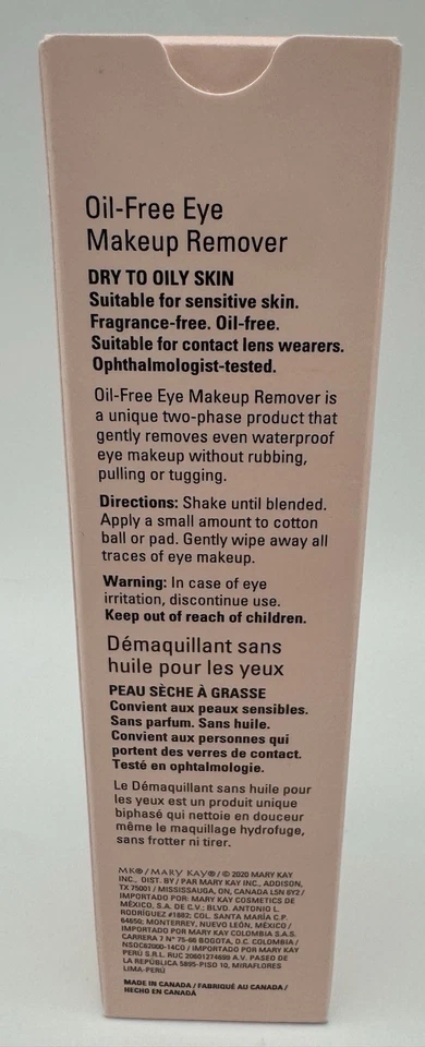 Desmaquillante de ojos sin aceite Mary Kay® tamaño completo - 3,75 oz.  Nuevo en caja Envío gratis Foto 2 de 3