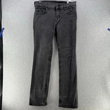 True Religion Mens Denim Jeans W32 (32x34) Ricky Flap Black Pantalones