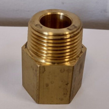 Brass Straight Adapter 1/2" NPT Female x 3/4" BSPT Male