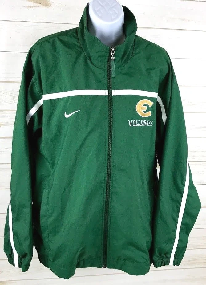 Green and white windbreaker sale