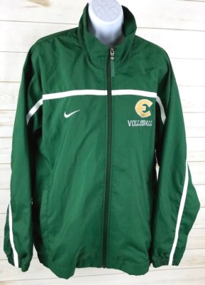 Nike Team Jacket Size Small Green White Volleyball Windbreaker