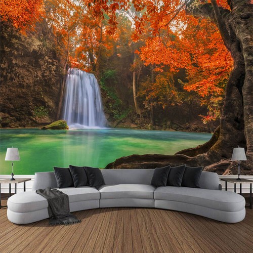 Large Forest Lake Tapestry Wall Hanging Throw Blanket Bedroom Bedspread Backdrop - Picture 9 of 22