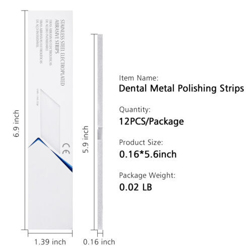 36Pc Stainless Steel Metal Dental Polishing Strips - Multiple Sizes & Quantities - Picture 5 of 11
