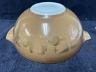 Vintage Brown & Gold Leaf PYREX Early American Cinderella Bowl 4qt. #444