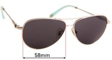 SFx Replacement Sunglass Lenses fits Tiffany  Co TF 3043-H - 58mm Wide