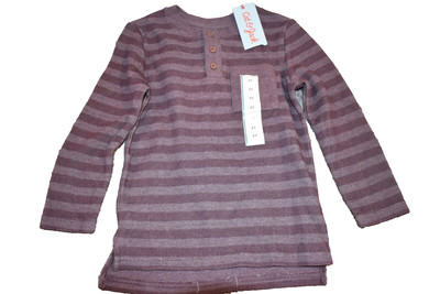 i2 !WOW! NWT CAT & JACK Boys Size 4T Striped Henley Long Sleeve Shirt